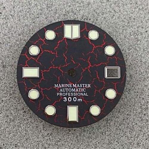 For NH35/4R36 Watch Dial 28.5MM C3 Luminous Watch Dial for SKX007/009 Watch Movement Spare Part