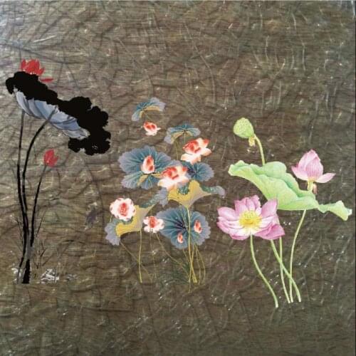 Lotus flower Patch Stickers Iron On Transfers Vinyl Heat Transfer Iron Patch Summer Style Thermal Transfers Sticker DIY