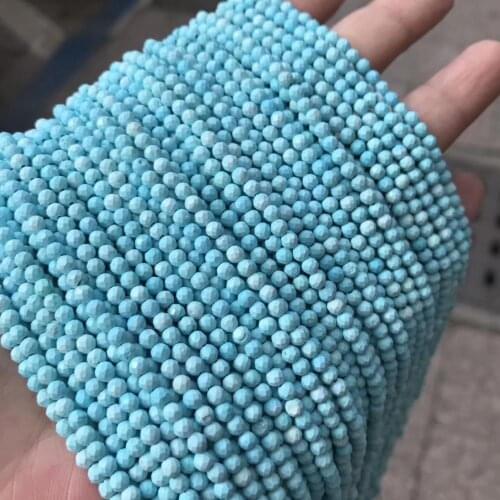 3mm Faceted Natural Turquoises Stone Beads Round Loose Small Purple Agates/Gold Sun Stone Beads For Jewelry Making DIY 15