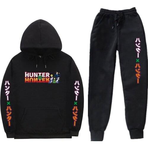 Japanese Anime Hoodies +pants suit Hunter X Hunter Men Woman Pullovers Hoodie Sweatshirts Hoody autumn and winter suit