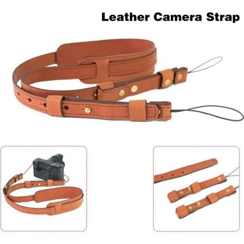 Camera Leather Neck Strap Universal Adjustable DSLR Camera Shoulder Fashion Design Vintage Lanyard Photography Accessories HOT