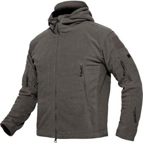 Winter Military Tactical Fleece Jacket Men Warm Polartec US Army Clothes Multiple Pockets Outerwear Casual Hoodie Coat Jackets