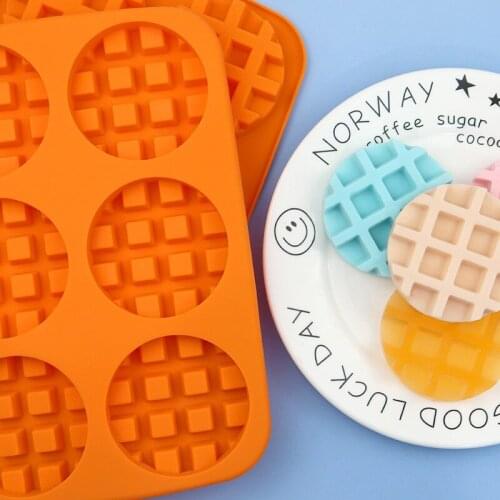 Best Selling 6 Hole Round Silicone Waffle Cake High Temperature Resistant Diy Baking Mold Easy To Demould