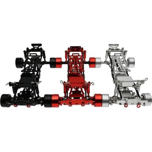 Metal Car Frame With Wheels for 1/24 SCX24 90081 RC Model Car Modified Accessories