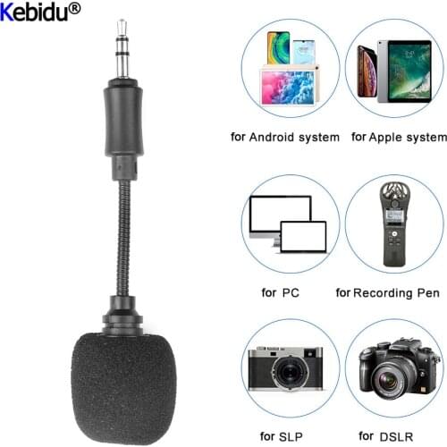 Kebidu Mini 3.5mmJack Plug Voice Mic Microphone For iPhone Samsung Xiaomi Huawei Recorder Phone Laptop Portable Mic High quality