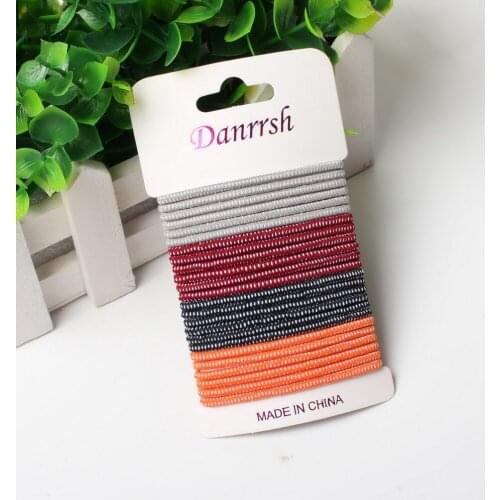 24pcs Lovely Fashion Women Girls No Damage No Metal Parts Hair Elastic Rubber Party Hairband Rope Ponytail Holder Hair Rope Hot