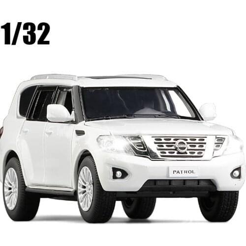 1:32 Nissan Patrol Y62 V8 SUV Car Diecast Alloy Car Model Pull Back Car Birthday Present Boy Toy Collectibles Free Shipping