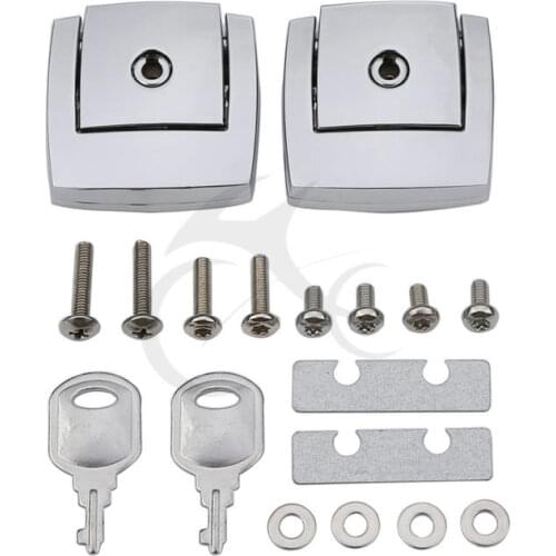Motorcycle Chrome Tour Pack Pak Latch Cover kits For Harley Touring Ultra Electra Glide Road King 88-13 04