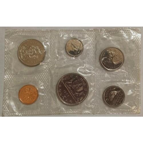 Canada 1986 6 Coins Set a Large Set of 1 Cent -1dollar Unc Real Original Coins Collection