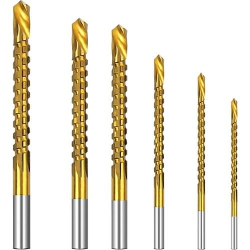 6pcs Drill Bit Set High Speed Steel Woodworking Tools Wood Punching Slotting Sets Of Hand Tools Multi Function Metal Drills