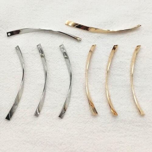 New Arrival! 52x3mm 100pcs Copper Long Twist Shape Charm For Handmade Necklace Earring Parts DIY Accessories,Jewelry Findings