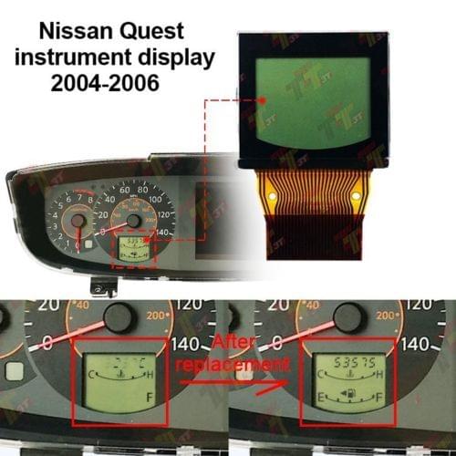 New Instrument Cluster Dashboard LCD Display FOR Nissan Quest 2004 2005 2006 Speedometer