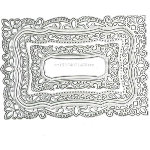 Rectangle Mirror Metal Cutting Dies Stencil DIY Scrapbooking Album Paper Card