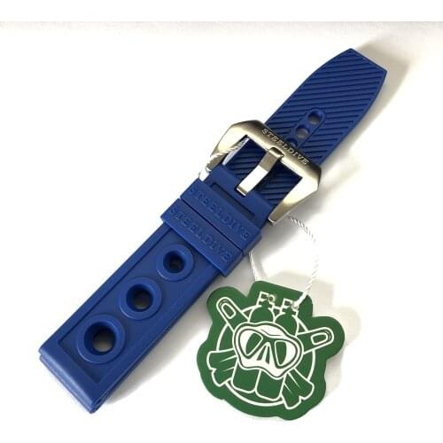 STEELDIVE Automatic Watch Strap Rubber Watch bands Automatic Watch 22mm Bracelets Blue Dive Watches Strap 20/22mm