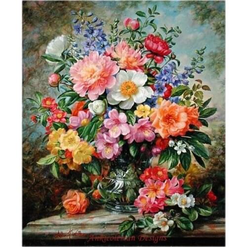 Needlework for embroidery DIY DMC High Quality - Counted Cross Stitch Kits 14 ct Oil painting - June Flowers in Radiance