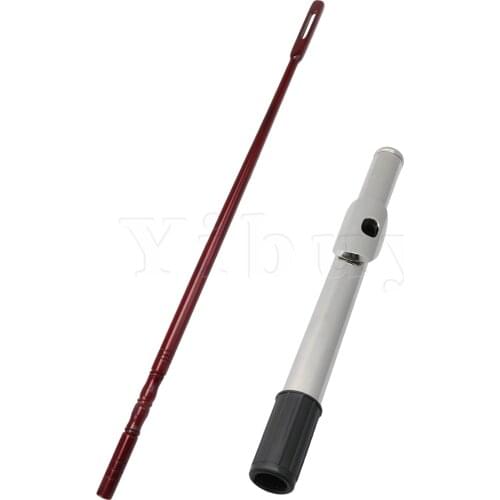 Silver Flute Mouthpiece Replacement Part & Wood Flute Stick for Woodwind