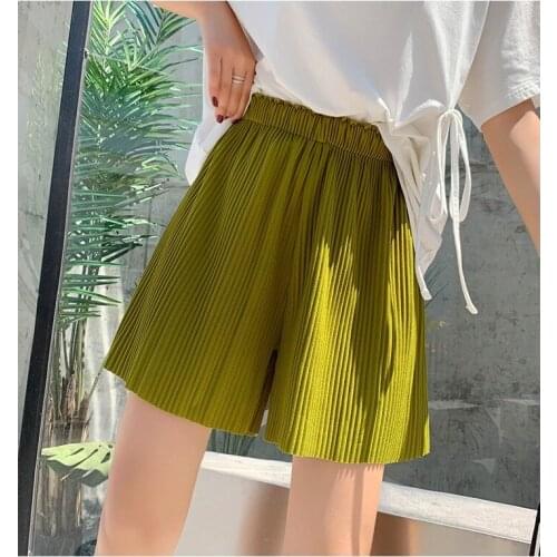 Stretch Shorts Womens Hight Waist Wide Leg Shorts Summer 2021 Casual Short Gym Sport Running Shorts Women Shorts Deportivo Mujer