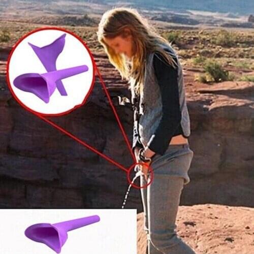 100 Pieces Female Urination Device Silicone Travel Toilet Urinal Case Stand Up Camping Pee