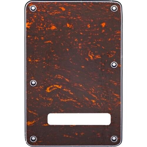 Musiclily Guitar Strat Back Plate for Fender USA/Mexican Standard Stratocaster Modern Style, 4Ply Red Tortoise
