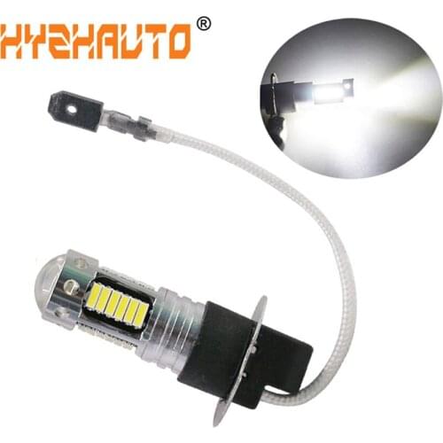 HYZHAUTO 1Pcs H3 LED Fog Lights Bulb 4014 30smd LED Daytime Running Lights DRL Auto Fog Lamp Yellow White Blue 12V