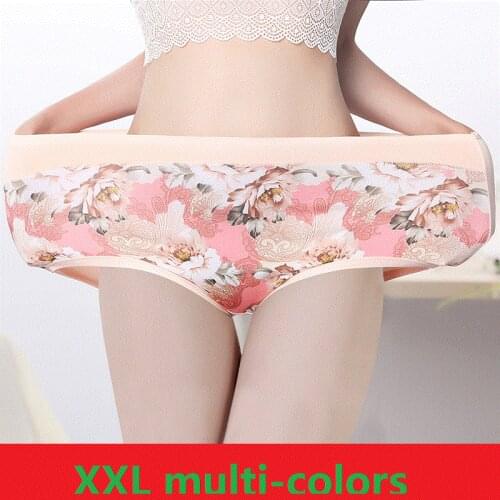 XXL 3Pcs/lot Bamboo Viscose Fiber Briefs Womens Panties sexy lingerie multicolors