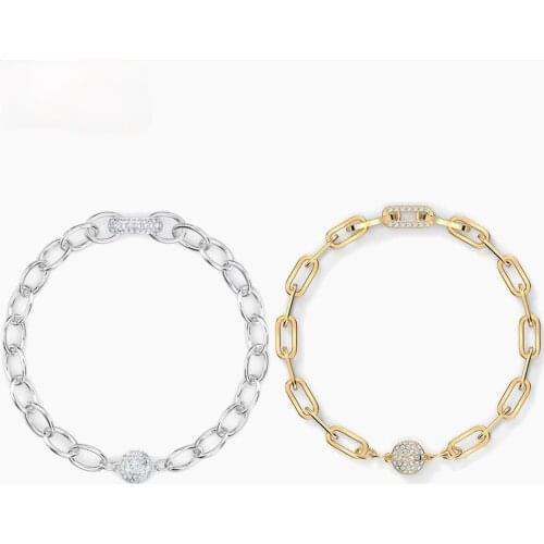 High quality SWA, 2021 new fashion jewelry charm chain magnet buckle crystal ladies bracelet