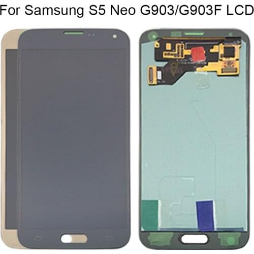 AMOLED LCD S5 Neo G903 G903F Display 100% Tested Working Touch Screen Assembly For Samsung S5 Neo LCD Display Galaxy With Tools