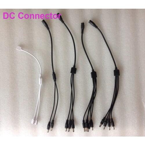 1 DC female/4Pin RGB led Connector to 2 /3/4/5 male connector wire DC Power Splitter Adapter Cable LED for Camera LED Strips