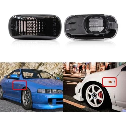 Fits For Honda Integra DC5 Type R Models 2002 2003 2004 2005 2006 Smoked OEM Side Marker Lights 2PCs
