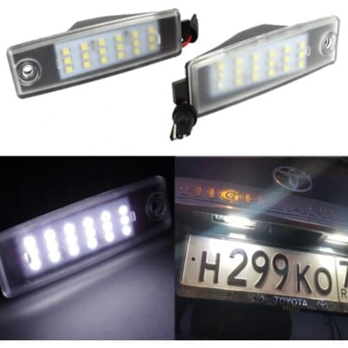 2Pcs LED Number License Plate Light Lamp for Toyota Hiace S.B.V Highlander RAV4 Land Cruiser 200 For Lexus RX300 For Scion XB
