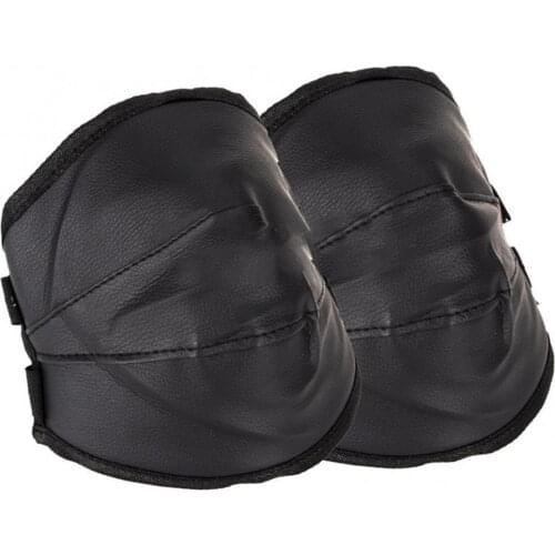 2Pcs Solid Color Faux Leather Knee Pads Protective Cover Protective Equipment