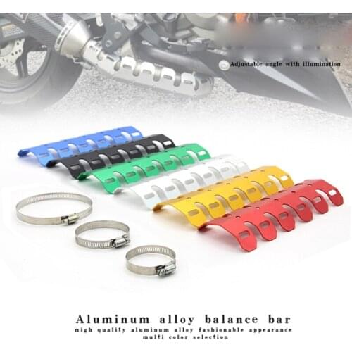 Universal Motorcycle Exhaust Muffler Pipe Protector Heat Shield Cover Professional Refit Accessories 6 colors
