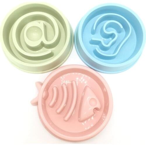 More Style Dog Bowl Anti Choke Dog Feeding Food Bowls Puppy Slow Eating Dogs Bowls Feeder Dish Prevent Obesity Pet Bowl