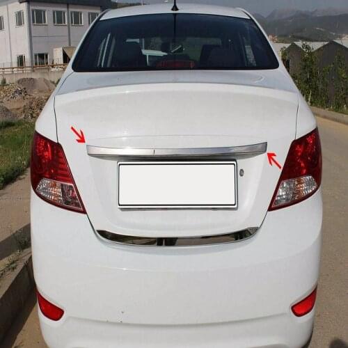 For HYUNDAI ACCENT BLUE / SOLARIS Saloon 2011 + CHROME Rear Trunk Lid Cover