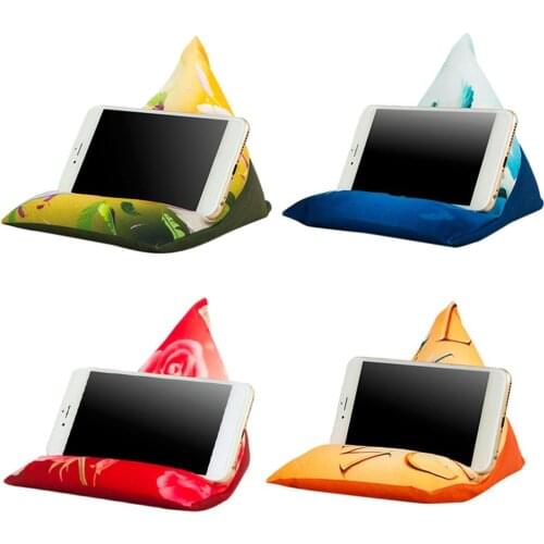 For iPad Tablet Storage Stand Pillow Holder Universal Phone Stands Multi-angle Soft Pillow for Bed Floor Desk Sofa Couch Readin