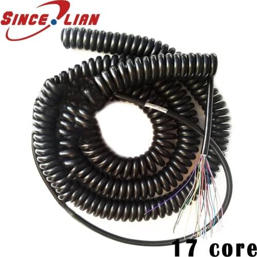 Shielded Spring Wire 17core Encoder Wire Machine Electronic Handwheel Wire 5m/8m Pure copper Cable