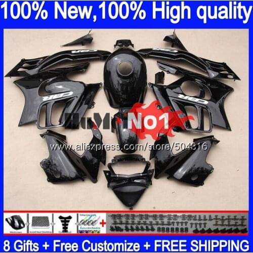 Body +Tank For HONDA CBR600 F2 FS CBR600FS 1MC.38 Glossy black CBR 600F2 600 F2 CBR600F2 1991 1992 1993 1994 91 92 93 94 Fairing