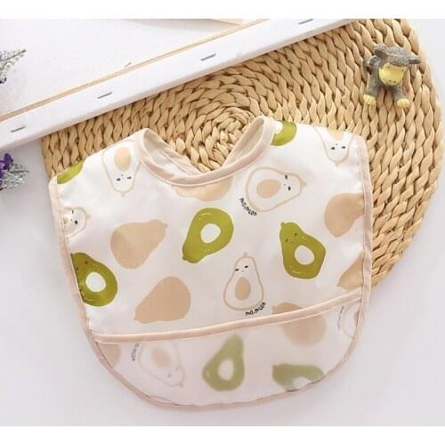 Cartoon Print Waterproof Baby Bibs Infant Feeding Apron Smock Newborn Gifts Burp Cloth Saliva Towel