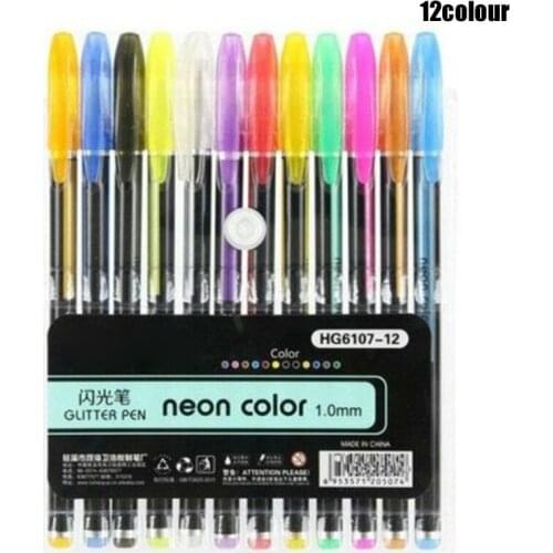 Highlighter Glitter Pen Pastels Metal Gel Pen Set for Painting Drawing EM88