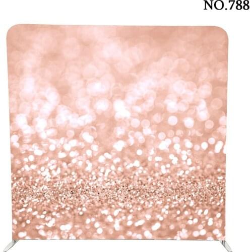 No.788 pink gold sequins on the glitter sparkle of light background pillow case backdrop with stand for photo booth
