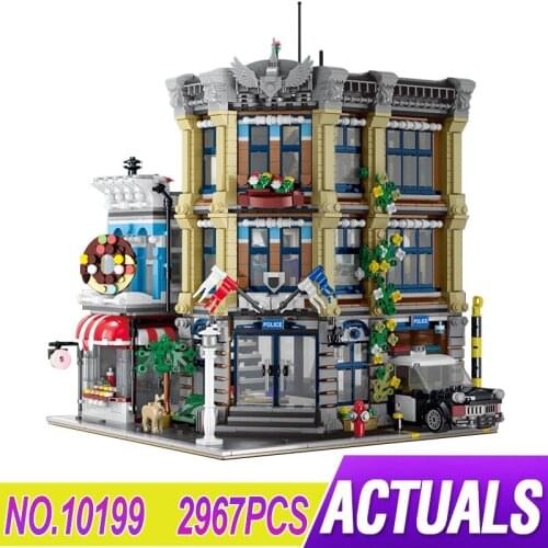 New Modular Building UG 10199 Police Station Compatible City Blocks Bricks Educational Puzzle Toy Birthday Gifts For Child
