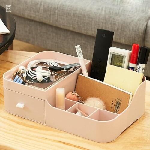 6 Grids Desk Makeup Organizer Cosmetic Storage Box Case Brush Lipstick Jewelry Holder Plastic Make Up Brush Storage box Case