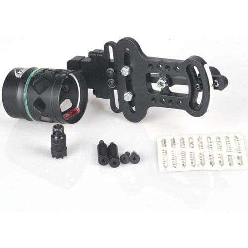 Single Pin Bow Sight Compound Bow Sight Shooting Hunting with Sight Light Black
