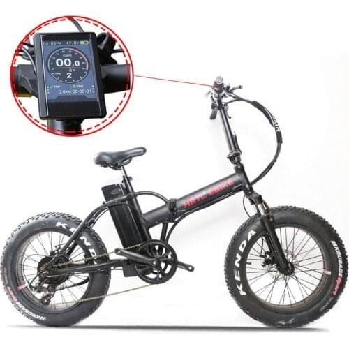 Folding Electric Scooter Off Road Two Wheels Electric Bicycle 20'' 500W 48V Foldable Electric Bike With TFT LCD Adult