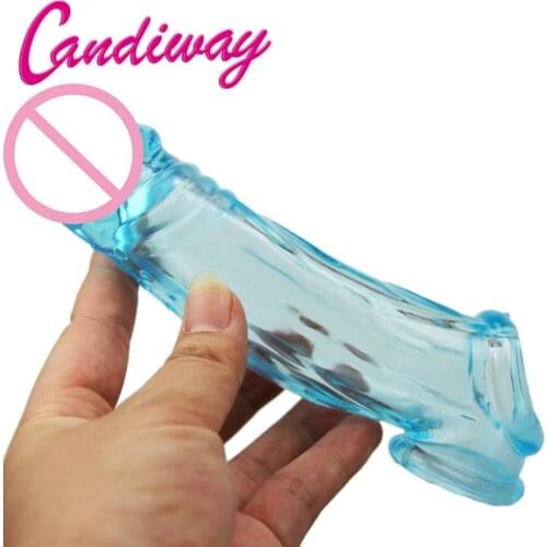BOLD Extend condoms Reusable Penis Delay Impotence contraceptive extension G point soft silicone cock sleeve Sex toys for Men