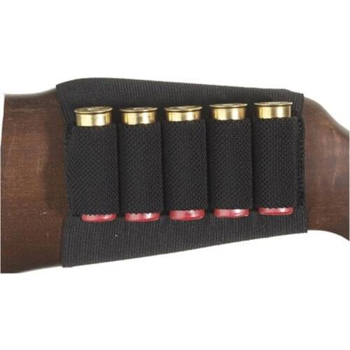 Airsoft Tactical Hunting Sgun Rifle 5 Shells Butt Stock Shell Holder Elastic Fabric Sshell Ammunition Carrier Outdoor 11