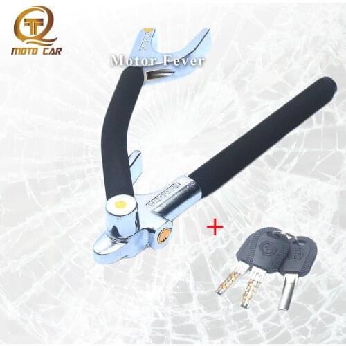 Universal Auto Anti Theft Steering Wheel Lock Baseball Bat Folding Theftproof Broken Car Window Self-defense Security Lock key