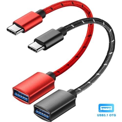 USB3.1 OTG Adapter USB Type C Male to USB 3.1 Female Data Cable For MacBook Pro SAMSUNG S20 Ultra S10 Plus XIAOMI USB-C Adapter