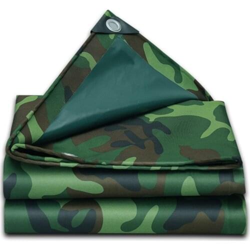 Various Size Waterproof Tarpaulin Thicken Camouflage Oxford Tarp for Home Garden Outdoor Sun Shade Sail Customized Size