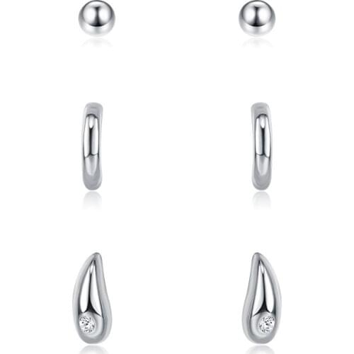 ZEMIOR New Super Shiny Zircon 925 Sterling Silver Stud Earring for Women Water Drops Fine Jewelry Earring Set Wholesale Gift